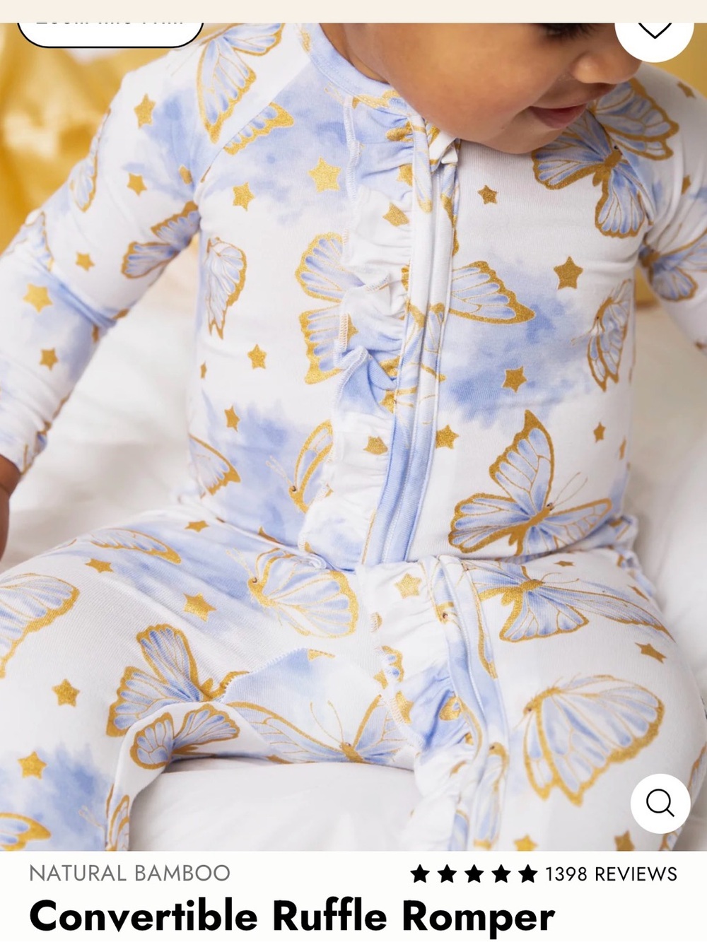 Bums & Roses Ruffle Butt Onesie 9-12m - Picture 6 of 6
